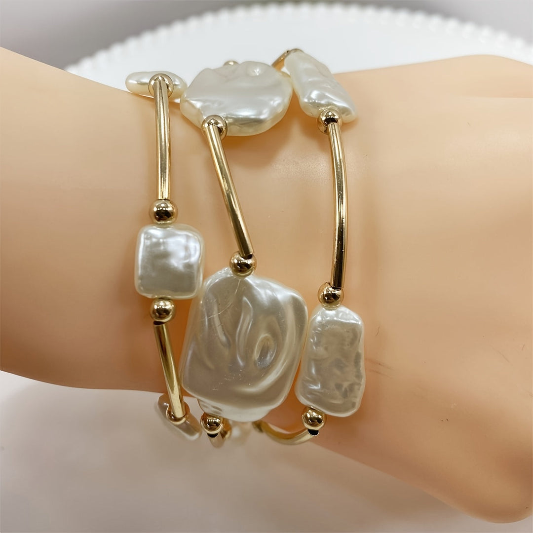 Premium Baroque Pearl Bracelet Set of 3