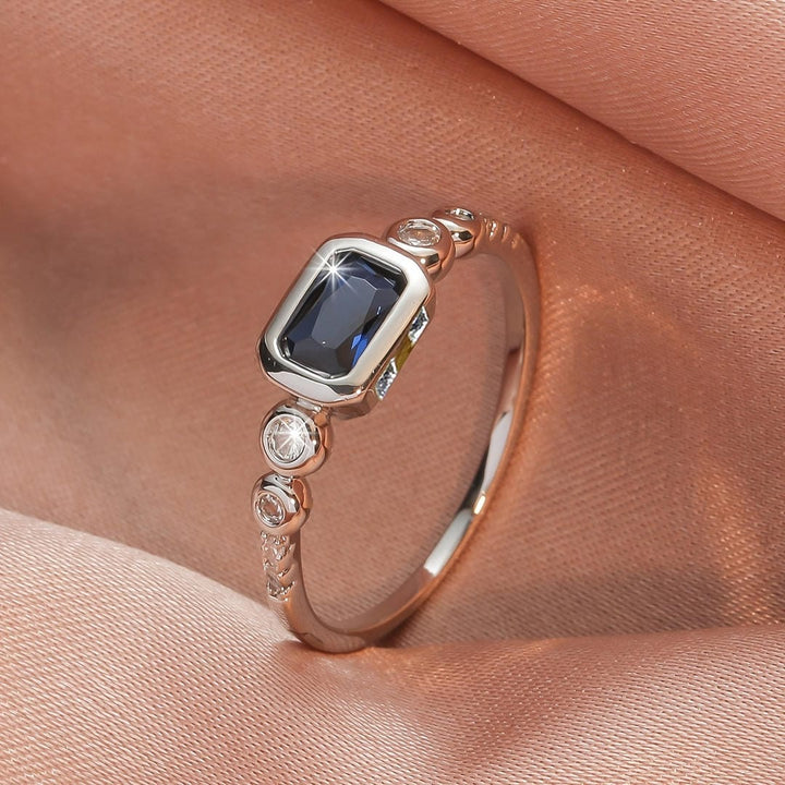 Windsor White Gold-Tone Sapphire Ring