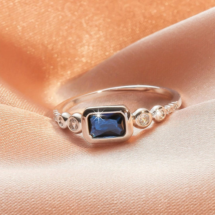 Windsor White Gold-Tone Sapphire Ring