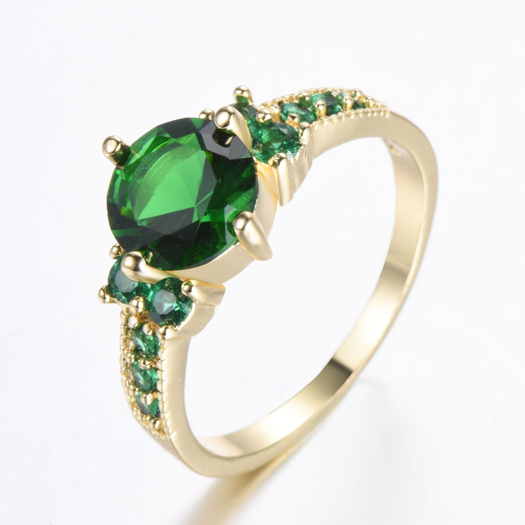 Celia Ferrowyn Emerald Ring | Gold-Tone