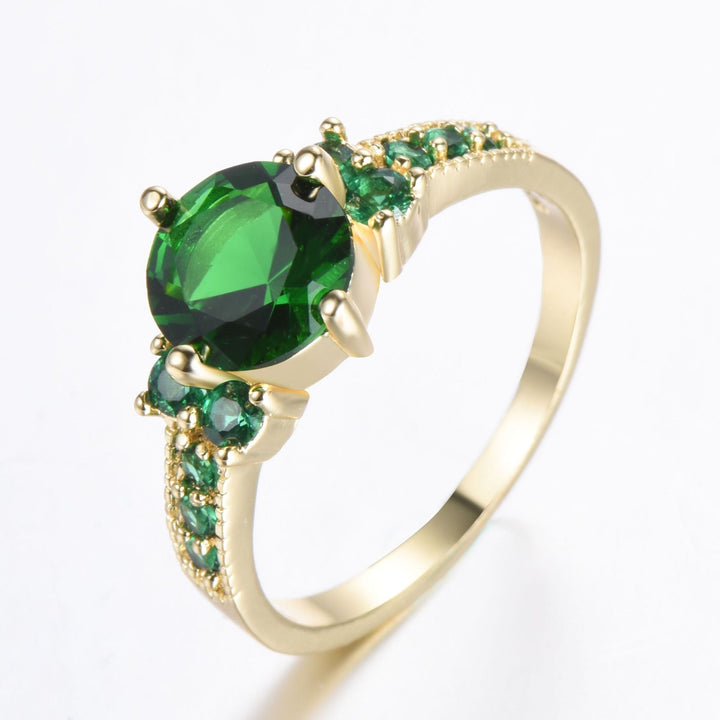 Celia Ferrowyn Emerald Ring | Gold-Tone