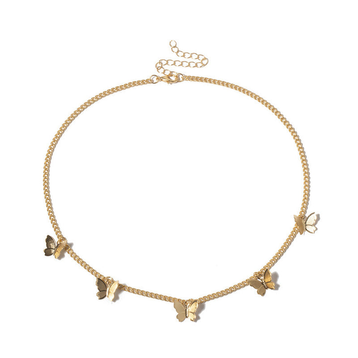 Butterfly Charm Necklace, close-up detail