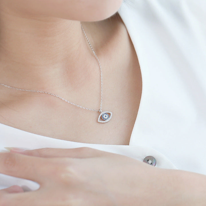 Eye Necklace, worn at the neckline