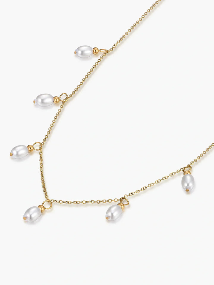Sita Pearl Necklace, close-up detail