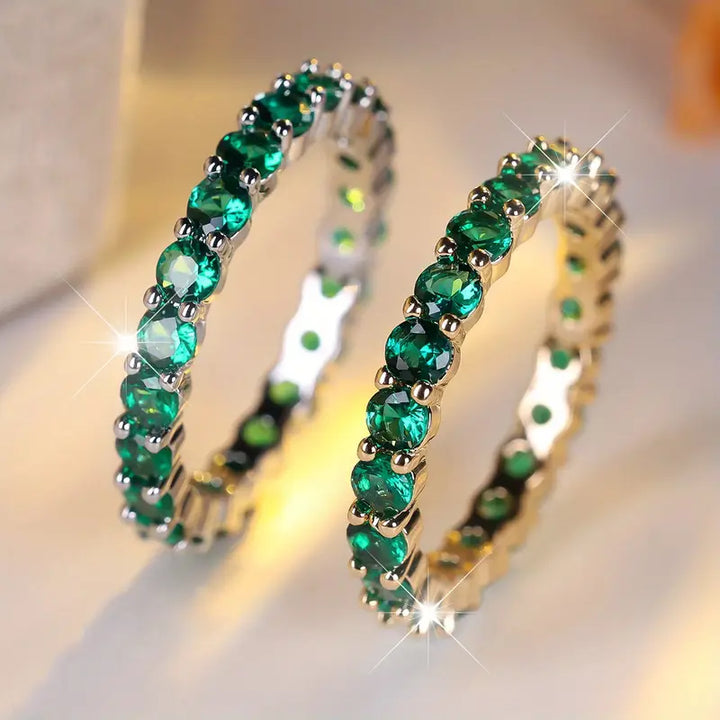 Luneth Ardenelle Emerald Ring | Gold-Tone