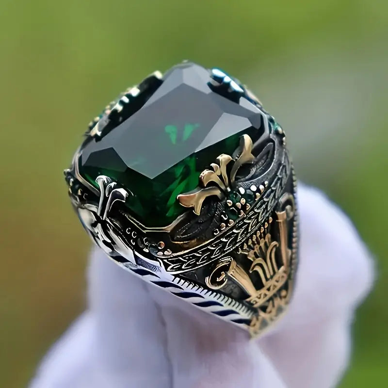 Klara Emerin Emerald Ring | Two-Tone