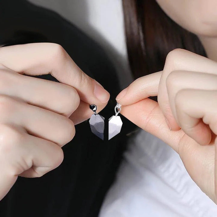 Magnetic Love Necklaces, worn at the neckline