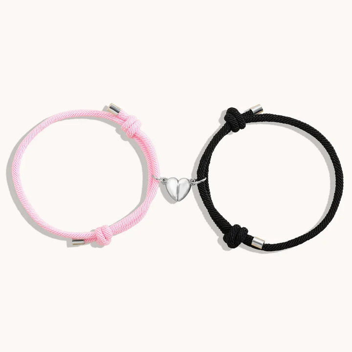 Magnetic Heart Bracelets, shown on a plain background
