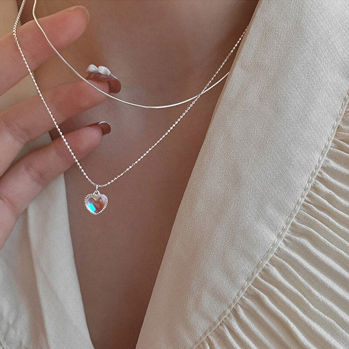 Moonstone Heart Necklace