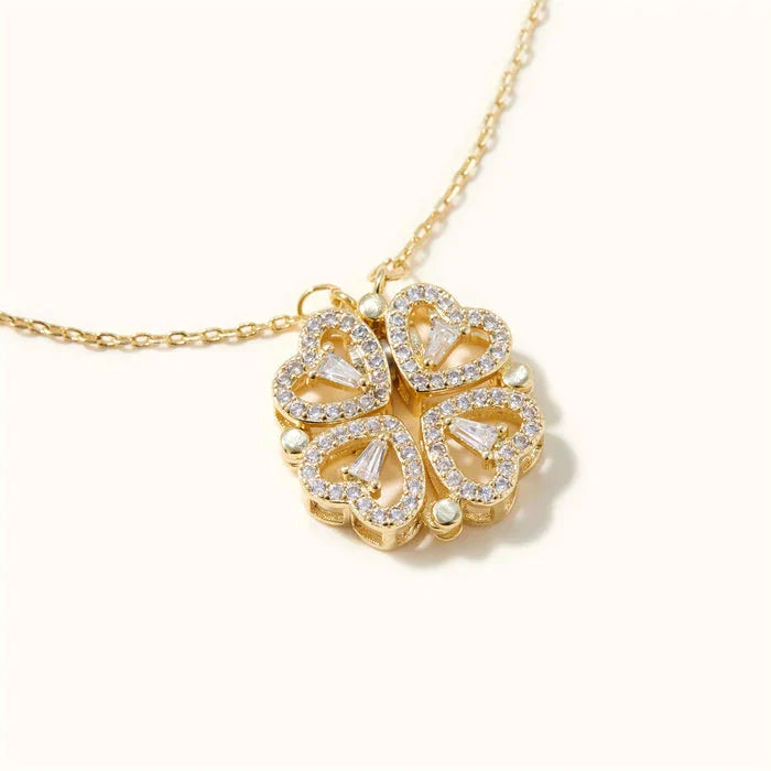 Lucky Heart Necklace, close-up detail