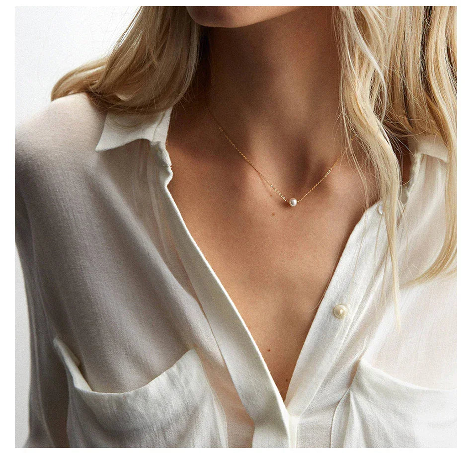 Alvessa Necklace, shown on the model