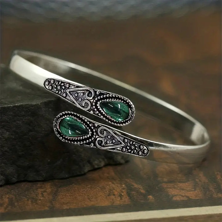Esmeralda Devereux Emerald Bracelet | Silver-Tone