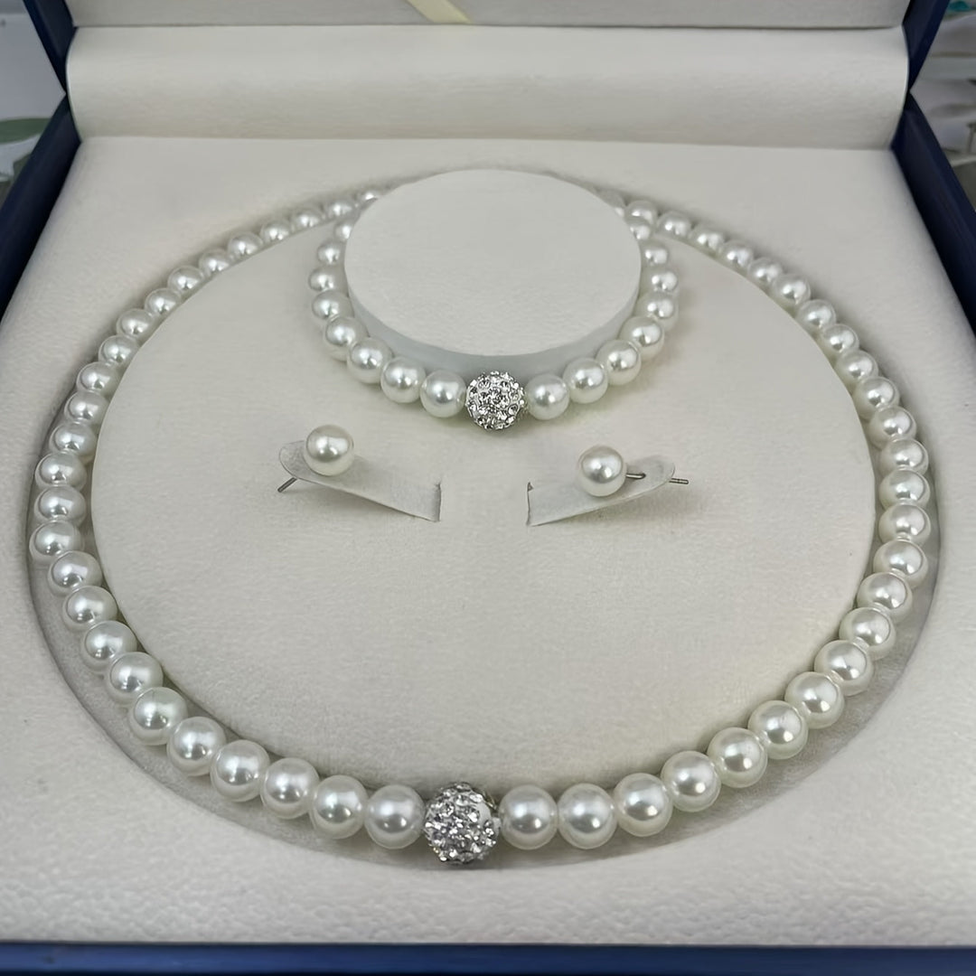 Luminous Pearl Crystal Jewelry Set