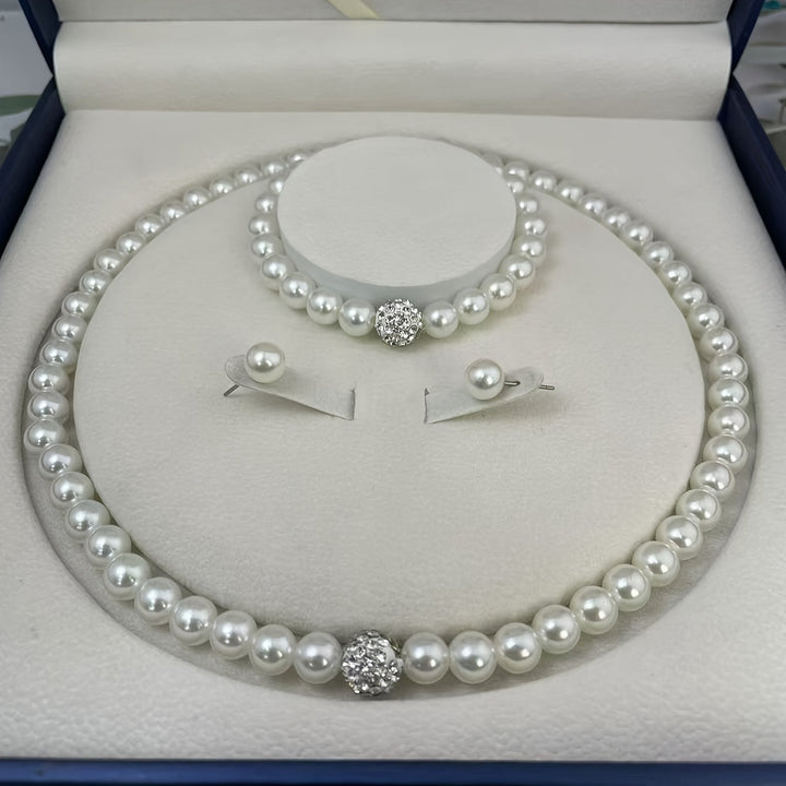 Luminous Pearl Crystal Jewelry Set