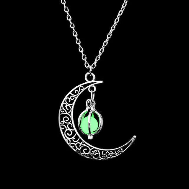 Enchanted Moon Necklace, close-up detail