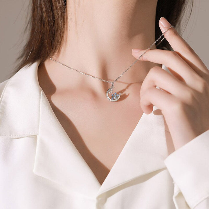 Moon Snowflake Necklace