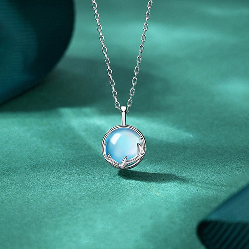 Moonstone Pendant, shown on a plain background