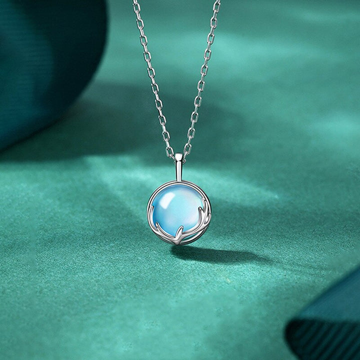 Moonstone Pendant, shown on a plain background