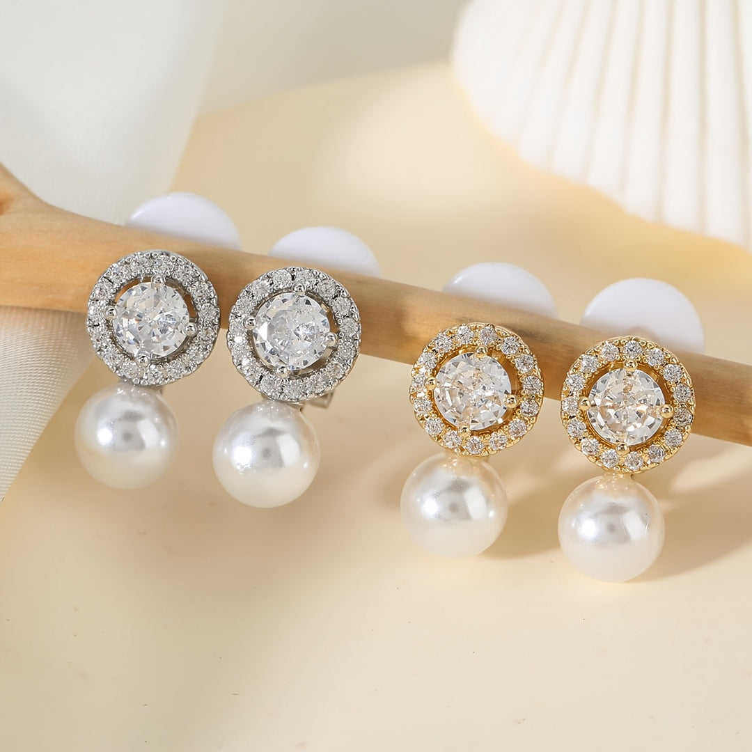 Delicate Pearl Halo Clip Earrings