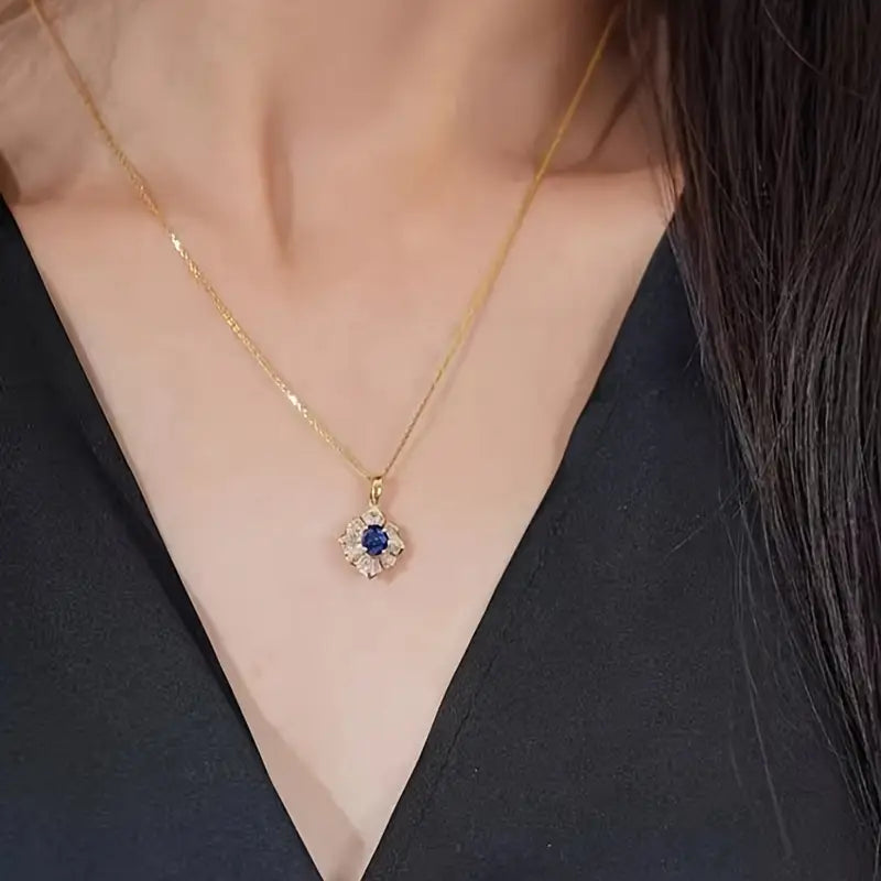 Kavella Noctazure Necklace | Gold-Tone