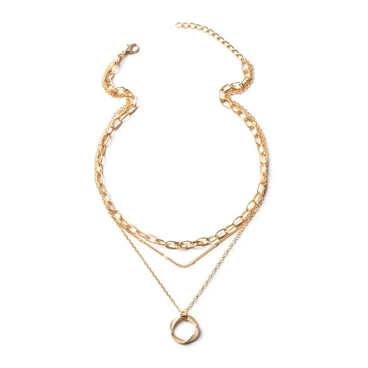 Vintage Gold Layered Chain, close-up detail