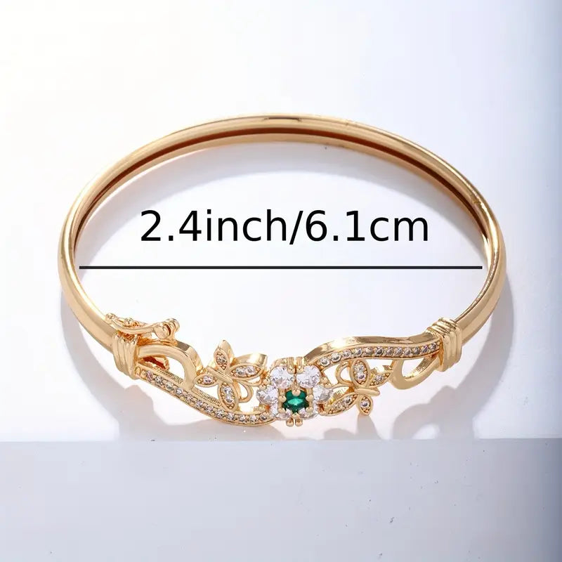 Isla Beaumont Emerald Bracelet | Gold-Tone