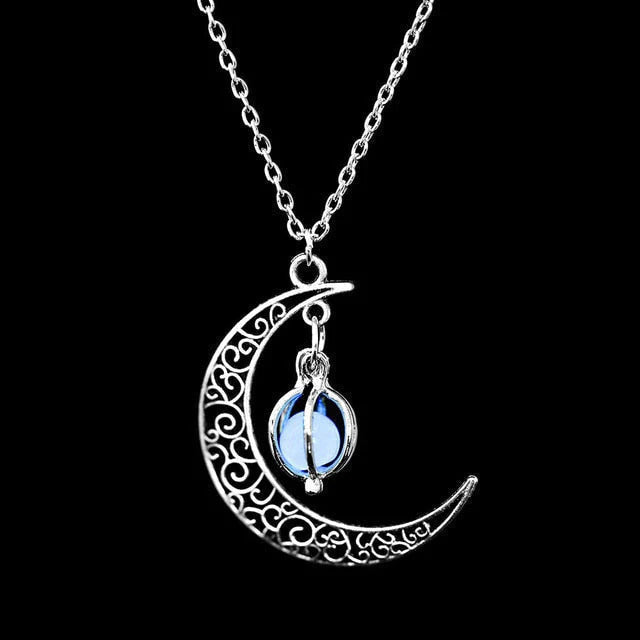 Enchanted Moon Necklace, detail view