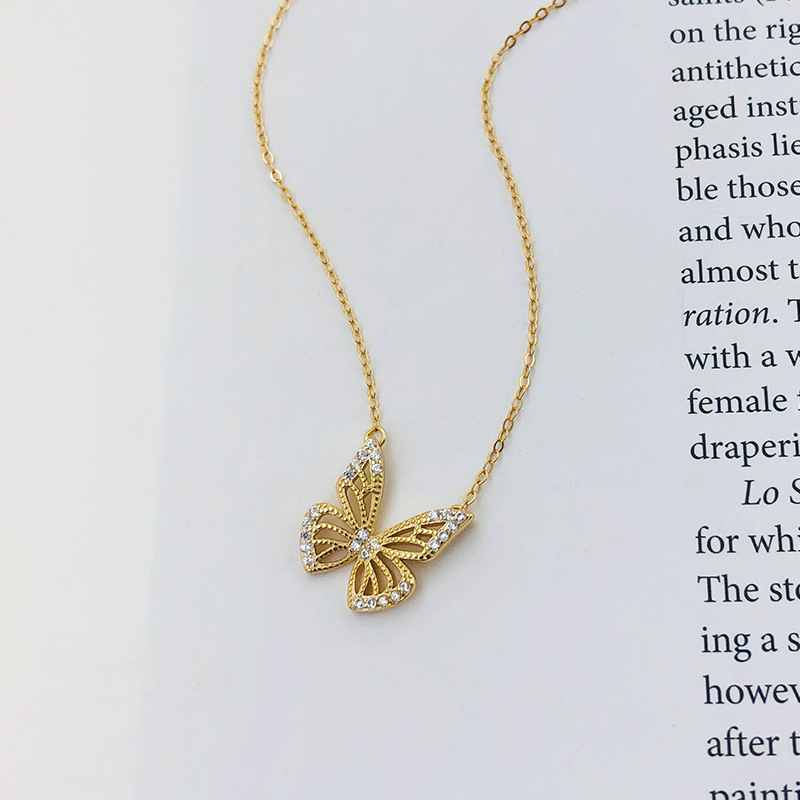 Butterfly Necklace, close-up detail