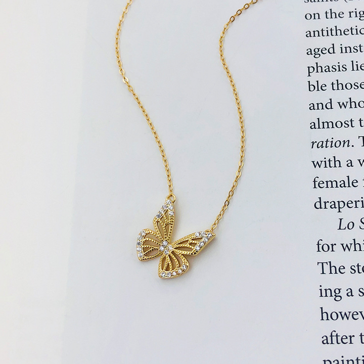 Butterfly Necklace, close-up detail