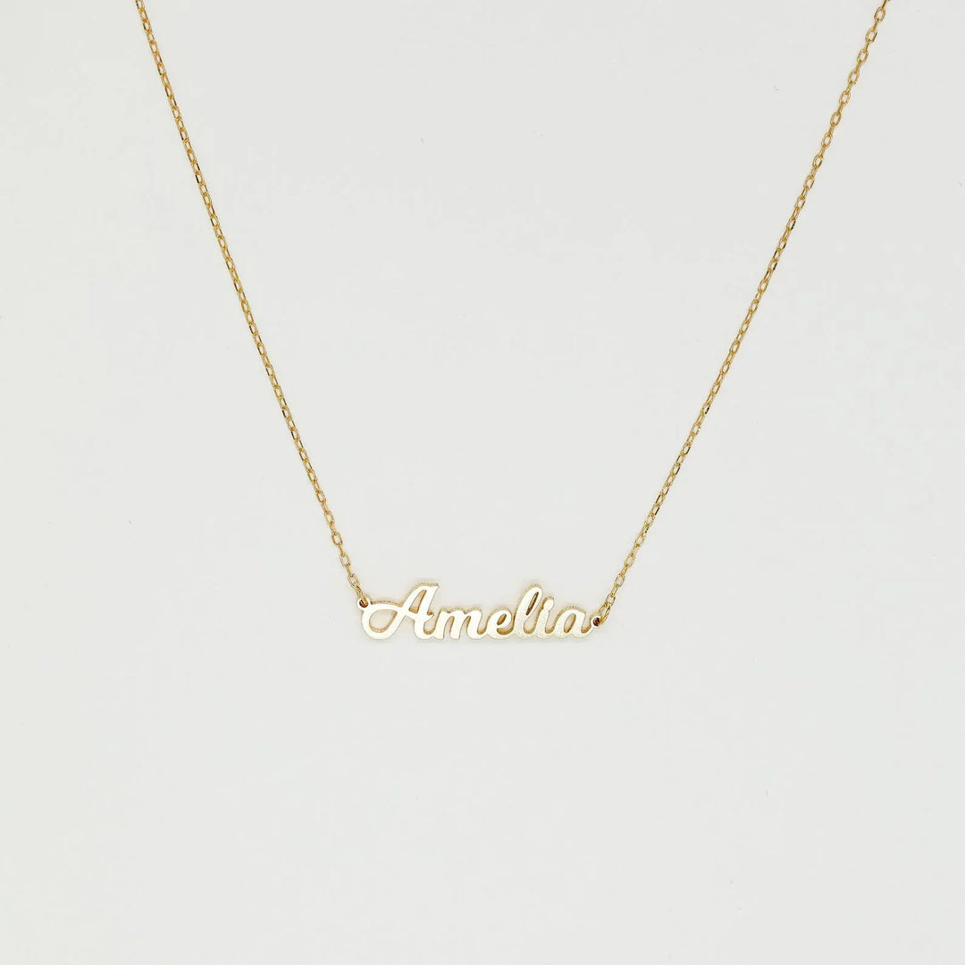 Firma Name Necklace, close-up detail
