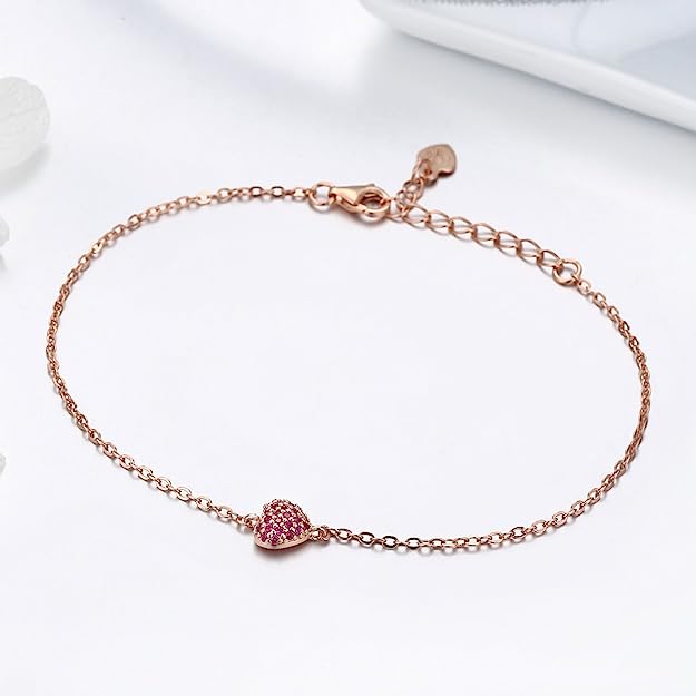Studded Heart Bracelet, close-up detail