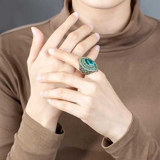 Regent Emerald Ring | Gold-Tone
