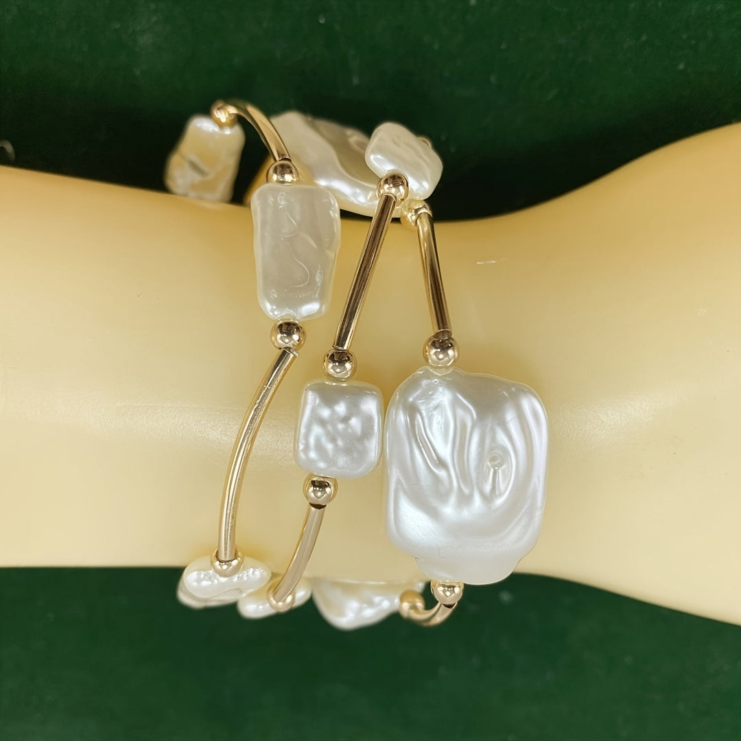 Premium Baroque Pearl Bracelet Set of 3