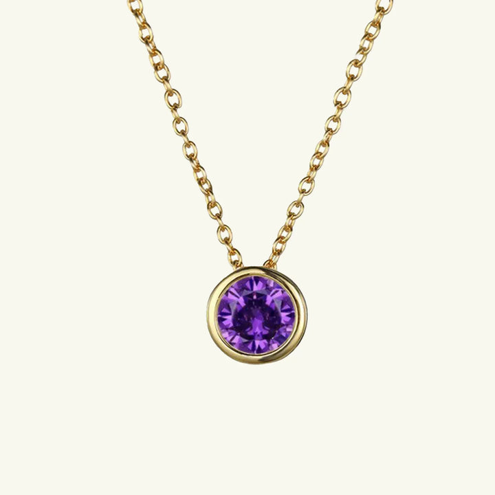 Olvera Birthstone Necklace, side view