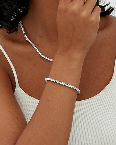 Double-Row Crystal Tennis Bracelet