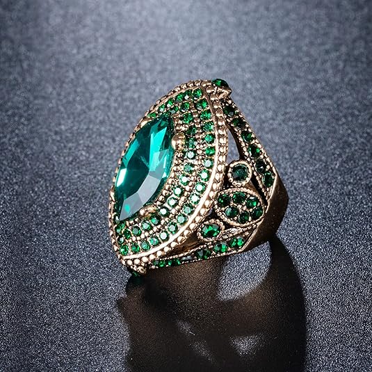Regent Emerald Ring | Gold-Tone