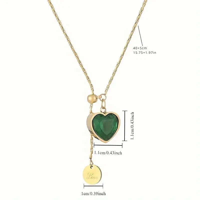 Juliette Veyron Emerald Necklace | Gold-Tone