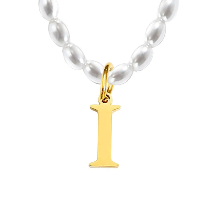 Elora Pearl Initial Necklace, clasp and chain detail 2