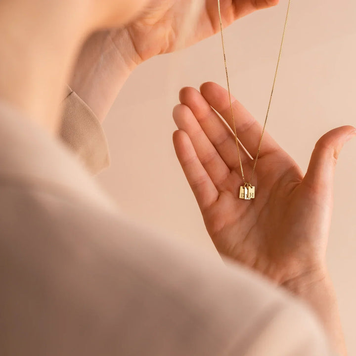 Diana Initials Necklace, styled on the model