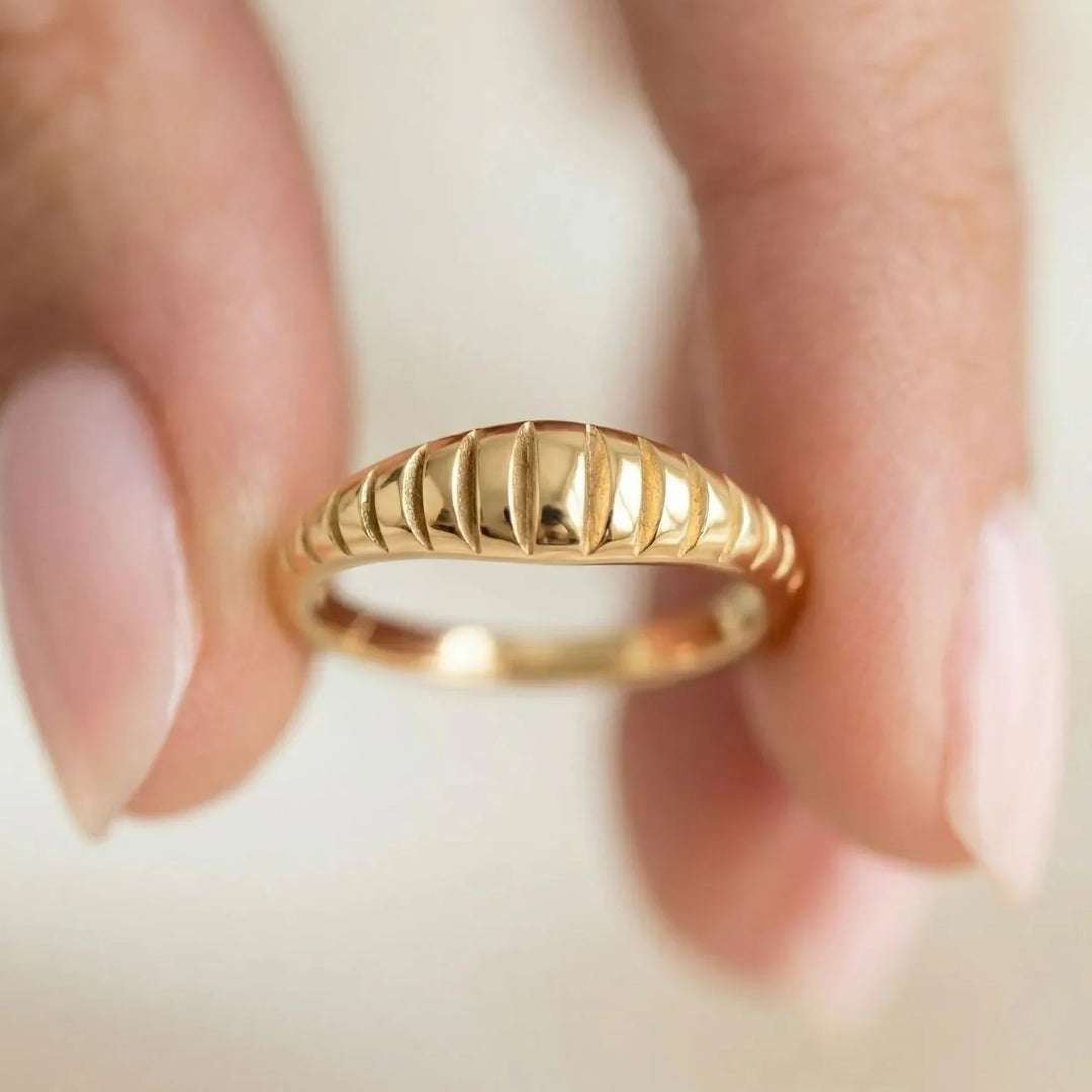 Ylia Ring, worn, side view