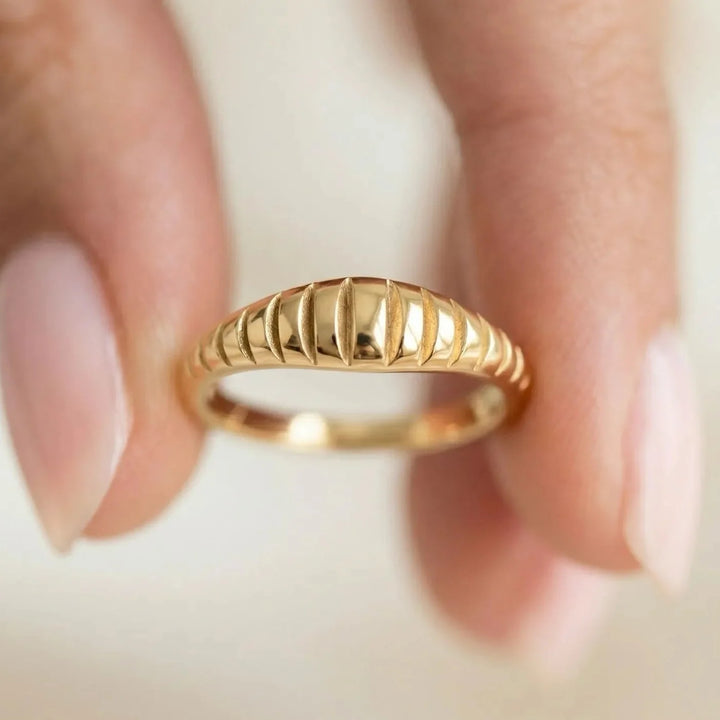 Ylia Ring, worn, side view