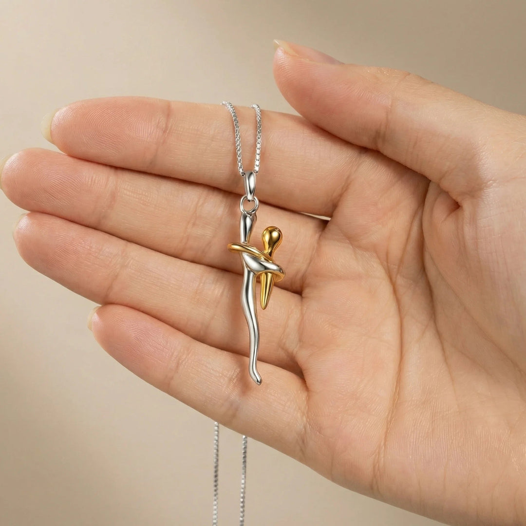 Eternal Love Necklace, shown on the model