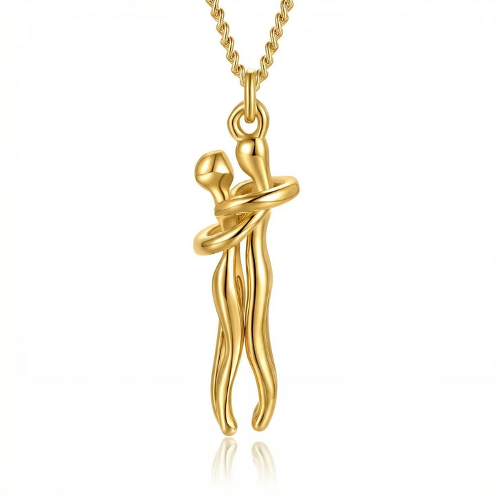 Loves Embrace Necklace, shown on a plain background