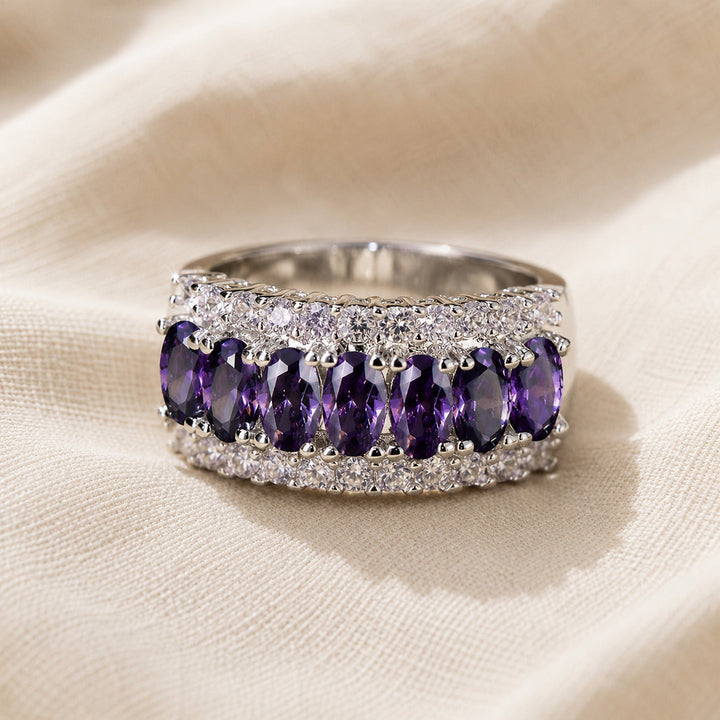 Bohemian Zirconia Amethyst Ring