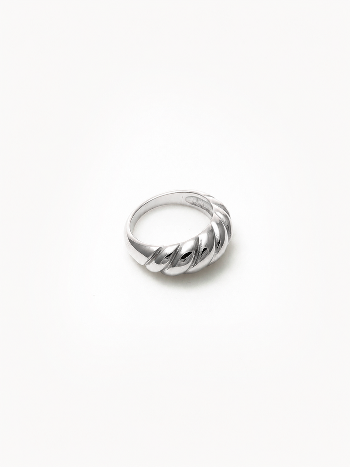 Croissant Dome Ring, close-up detail