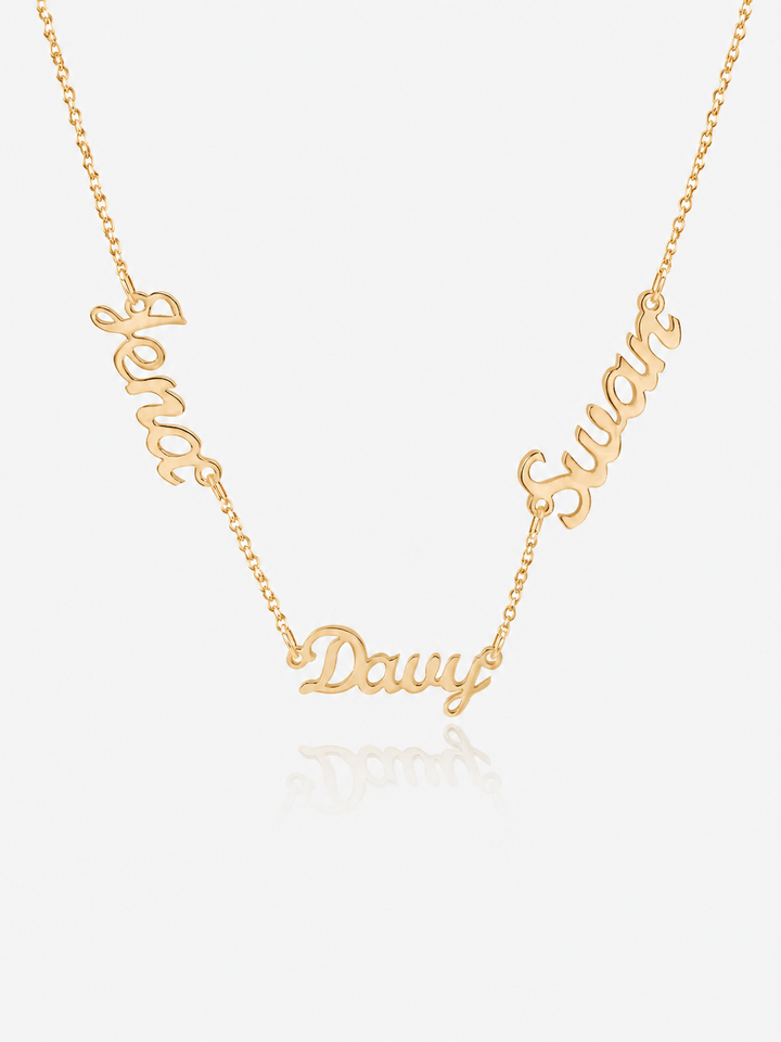 Elisa Four Name Necklace