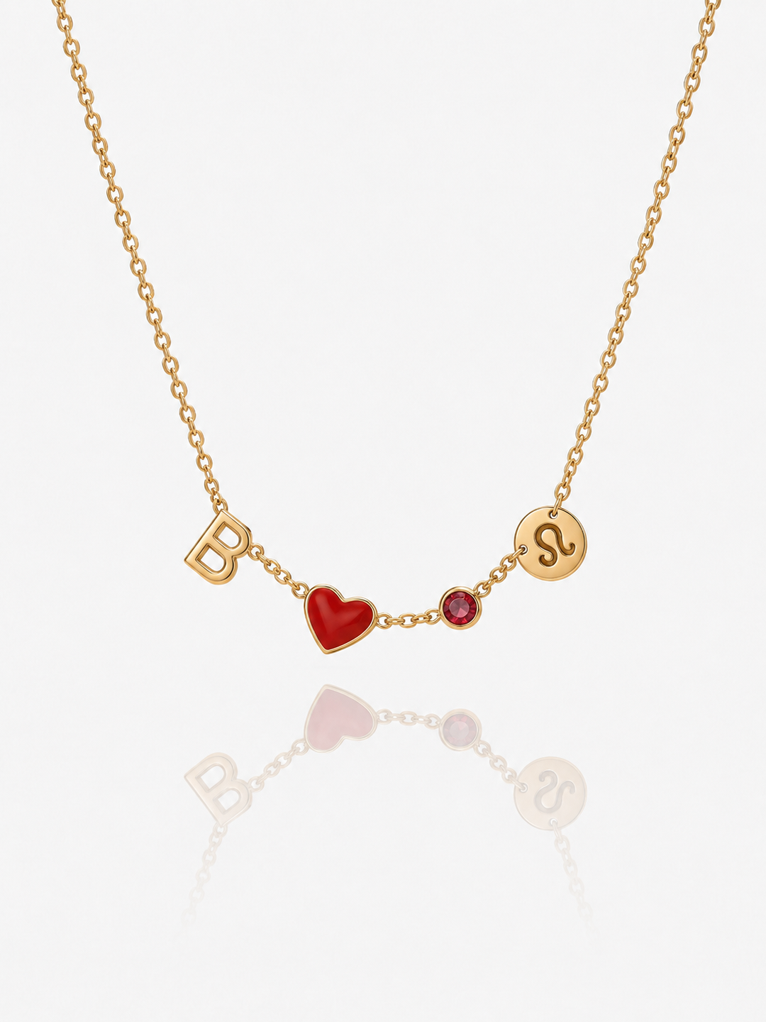 Heart Initial Necklace