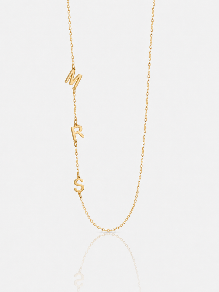 Side Initials Necklace