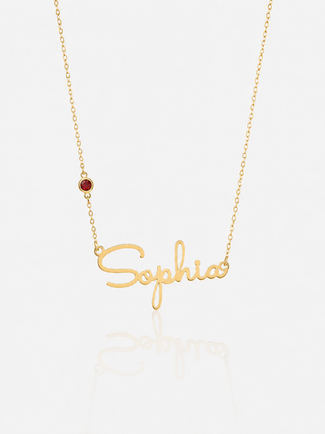 Personalised Name and Birthstone Necklace