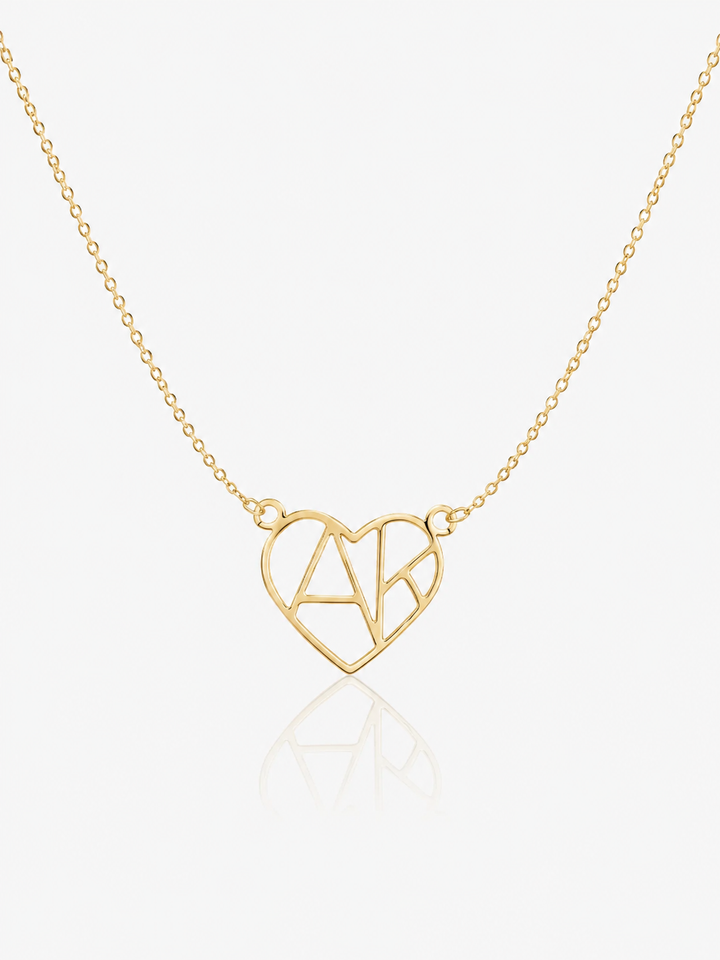Heart and Initial Necklace